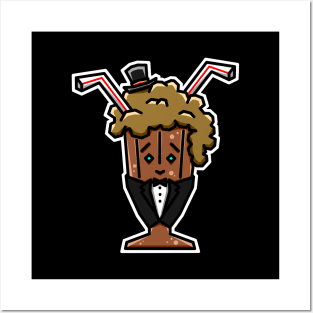 Cute Root Beer Float with Chocolate Milkshake Vibes in a Tuxedo - Root Beer Posters and Art